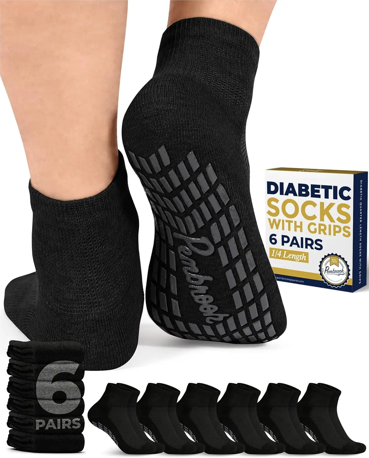 Pembrook 6 Pairs Diabetic Ankle… — Photo 1