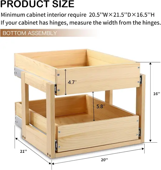 Mulush Pull-Out Cabinet Organizer 20W… — Photo 3
