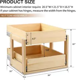 Mulush Pull-Out Cabinet Organizer 20W… — Photo 3