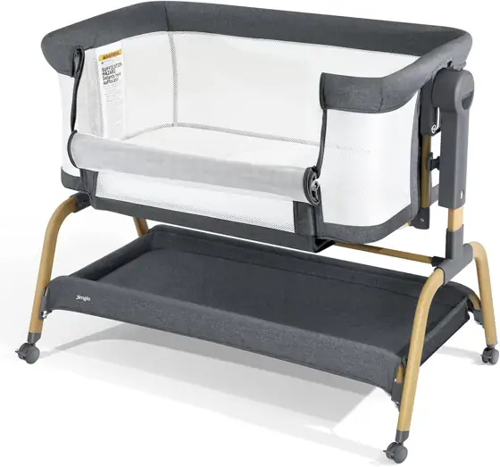 Jimglo 3-in-1 Baby Bassinet, Bedside… — Photo 1