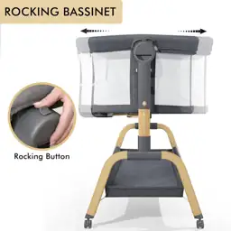 Jimglo 3-in-1 Baby Bassinet, Bedside… — Photo 2