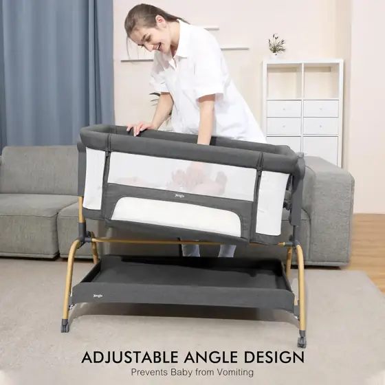 Jimglo 3-in-1 Baby Bassinet, Bedside… — Photo 3