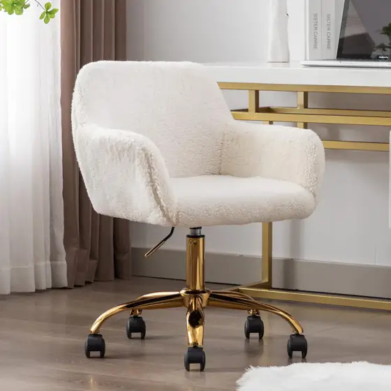 KCC Faux Fur Office Chair,… — Photo 2