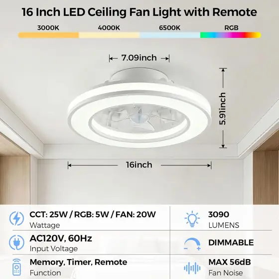 SunRider 16' Ceiling Fans with… — Photo 2