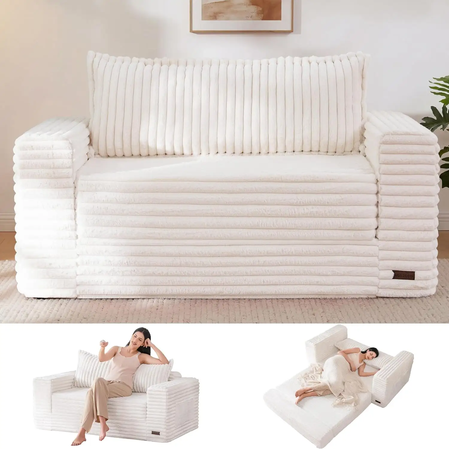 MAXYOYO Convertible Sofa Bed, Pull-Out… — Photo 1