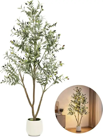6FT Artificial Olive Tree with… — Photo 1