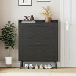 Homleke Farmhouse Shoe Storage Cabinet… — Photo 1