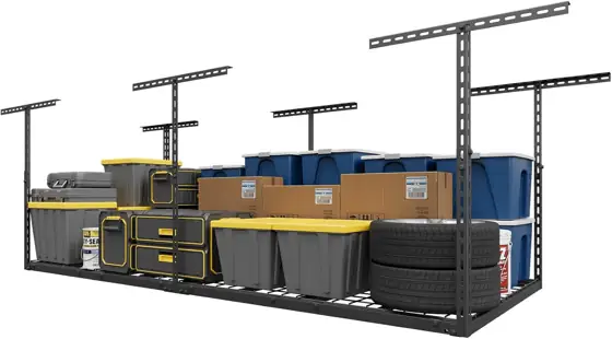 3X8FT Overhead Garage Storage Rack… — Photo 1