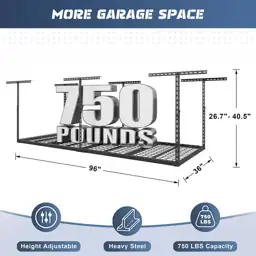 3X8FT Overhead Garage Storage Rack… — Photo 2
