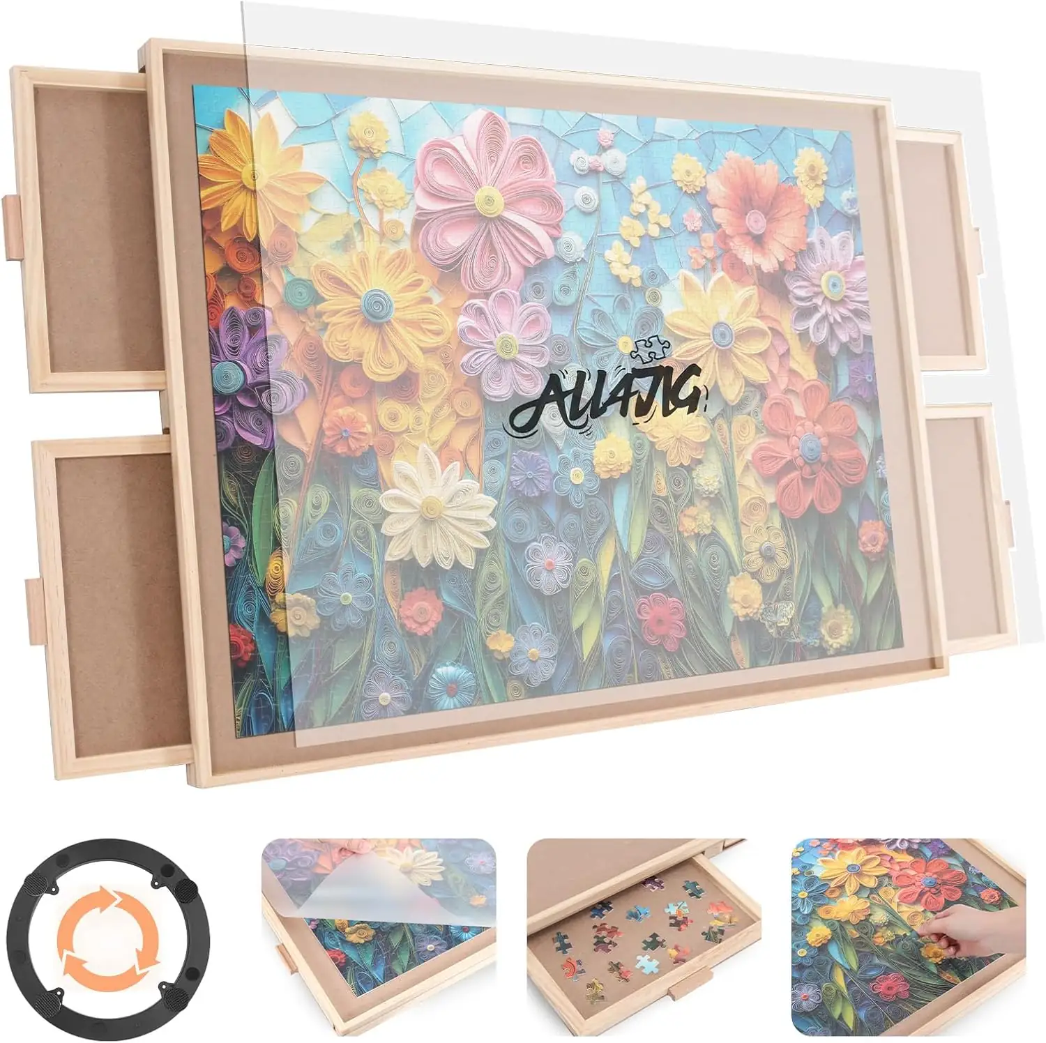 ALL4JIG 1000-Piece Rotating Puzzle Board… — Photo 1