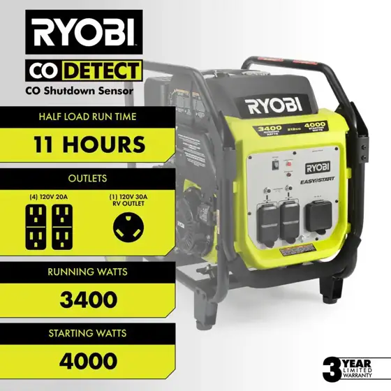 4000-Watt Recoil Start Gasoline Powered… — Photo 2