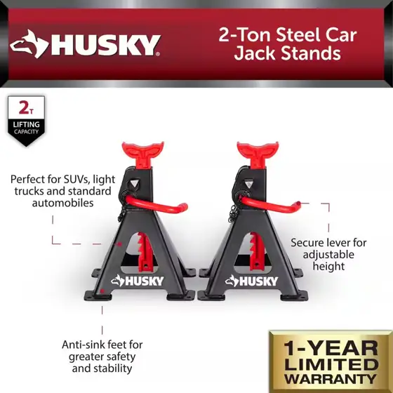 Husky 2 Ton Jack Stands — Photo 2