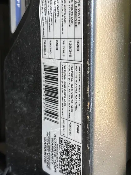 11,500/9,200-Watt Tri-Fuel Portable Generator with… — Photo 6