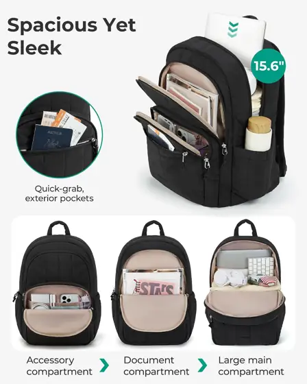 BAGSMART Travel Backpack for Women,… — Photo 3