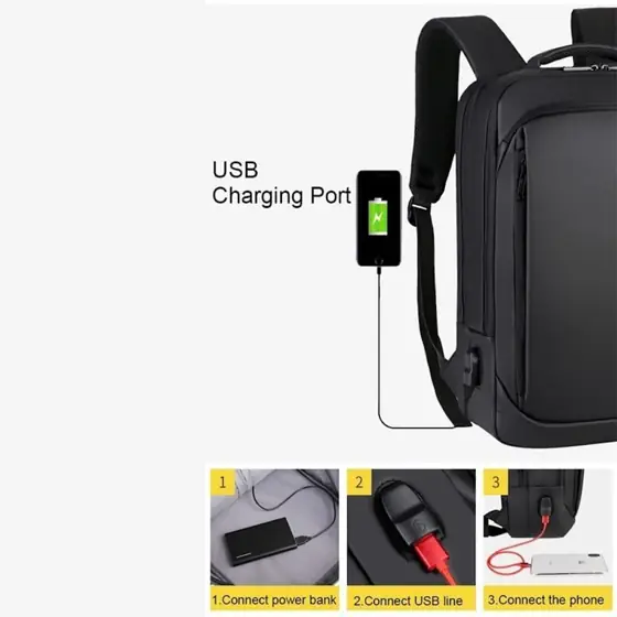 Laptop Backpack, Anti-Theft Business USB… — Photo 4