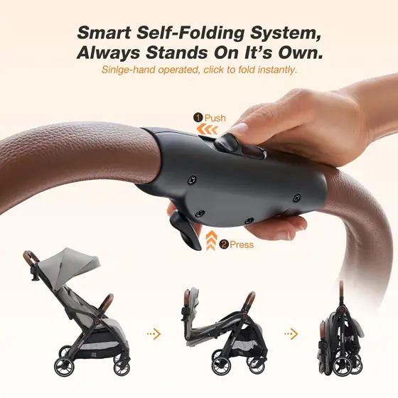 Auto-Fold Lightweight Travel Stroller for… — Photo 2