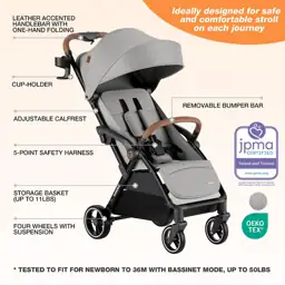 Auto-Fold Lightweight Travel Stroller for… — Photo 4