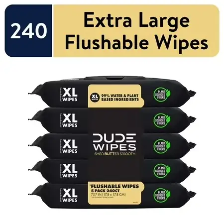DUDE Flushable Wipes, Extra Large… — Photo 1