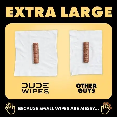 DUDE Flushable Wipes, Extra Large… — Photo 4