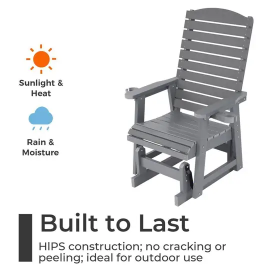 Poly Lumber Outdoor Glider with… — Photo 4