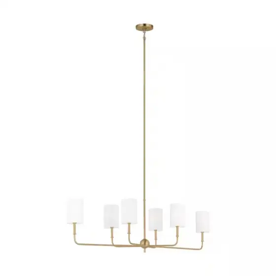 Foxdale 6-Light Satin Brass Linear… — Photo 2