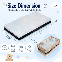 Crib Mattress 52x27 Dual Memory… — Photo 2