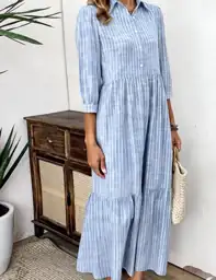 XNC Womens Striped Tiered Maxi… — Photo 2