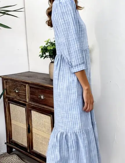 XNC Womens Striped Tiered Maxi… — Photo 3