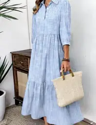 XNC Womens Striped Tiered Maxi… — Photo 4