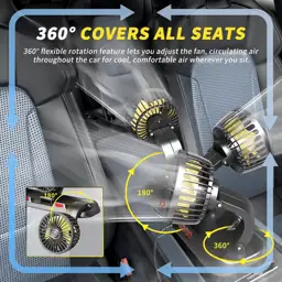 Portable 3-Head Car Cooling Fan… — Photo 2