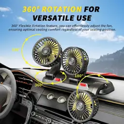 Portable 3-Head Car Cooling Fan… — Photo 3