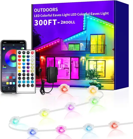 Yocrostar 300ft Outdoor RGB Eaves… — Photo 1