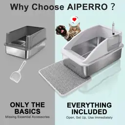 AIPERRO Stainless Steel Litter Box… — Photo 3