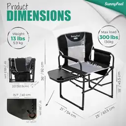 SUNNYFEEL Oversized Camping Chair Portable… — Photo 3