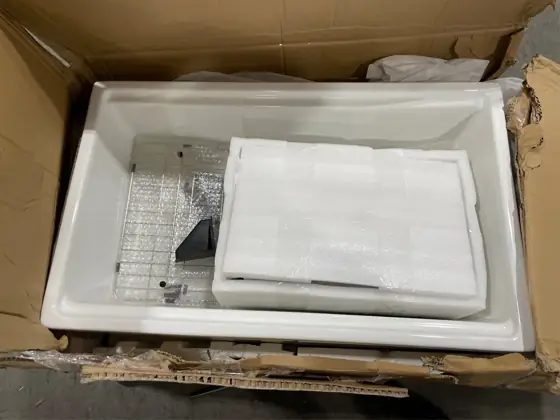 33 in. White Reversible Ceramic… — Photo 5