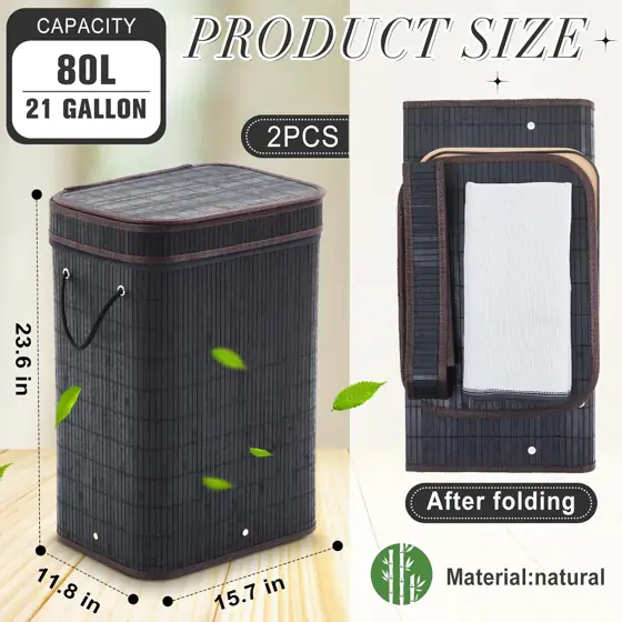 2 Pack 21-Gallon Bamboo Slim… — Photo 2