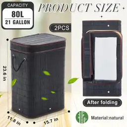 2 Pack 21-Gallon Bamboo Slim… — Photo 2
