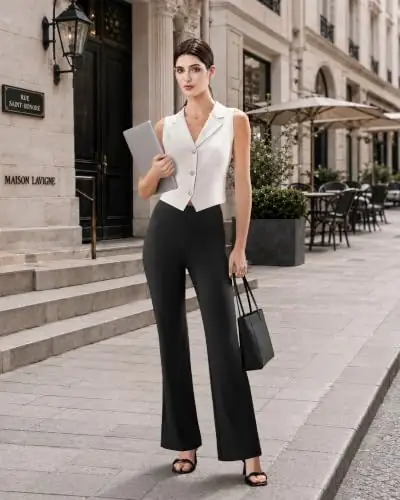 DLOODA Womens Dress Pants Stretchy… — Photo 3