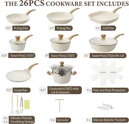 26-Pcs Pots & Pans Nonstick… — Photo 2