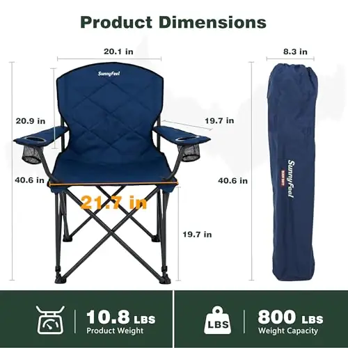 SUNNYFEEL XXL Oversized Camping Chair… — Photo 3