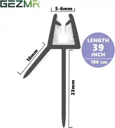2-Pack Frameless Shower Door Bottom… — Photo 2