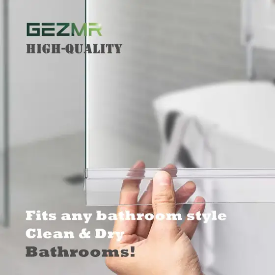 2-Pack Frameless Shower Door Bottom… — Photo 3