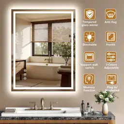 28x36 LED Bathroom Mirror Anti-Fog… — Photo 2