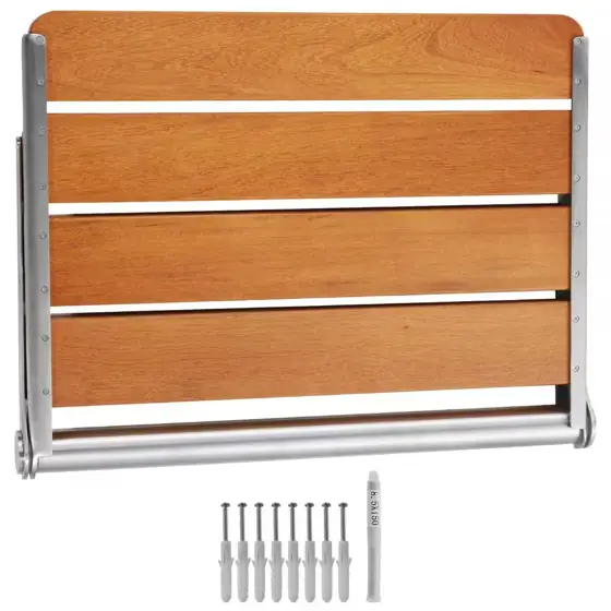 Folding Teak Shower Seat, 20.9… — Photo 1