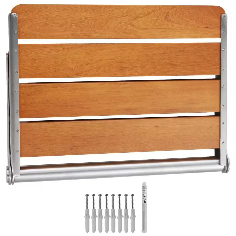 Folding Teak Shower Seat, 20.9… — Photo 1