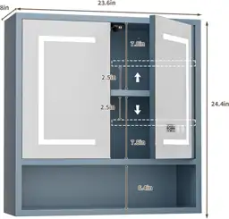 Bathroom Medicine Cabinet with Mirror,… — Photo 2