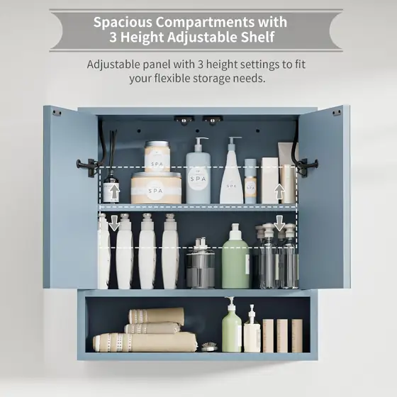 Bathroom Medicine Cabinet with Mirror,… — Photo 3