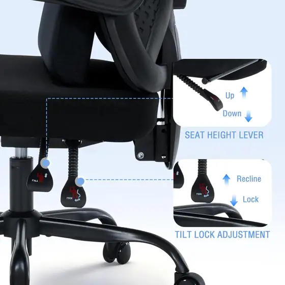 Office Chair with Footrest, Adjustable… — Photo 3