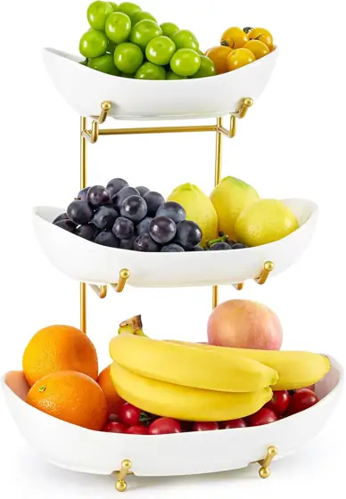 3 Tier Fruit Basket, Ceramic… — Photo 1