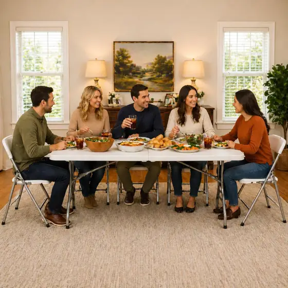 6ft Folding Table with Handle,… — Photo 2